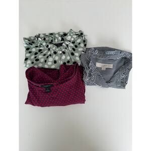 Lot of 3 Women's Careerwear Blouses Ann Taylor Loft Size Small Petite Workwear